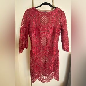 Goldie red lace dress, size S